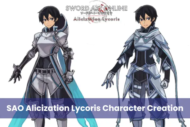 SAO Alicization Lycoris Character Creation